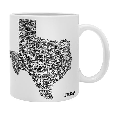 Restudio Designs Texas Map Coffee Mug