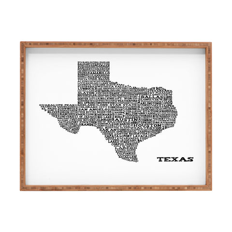 Restudio Designs Texas Map Rectangular Tray