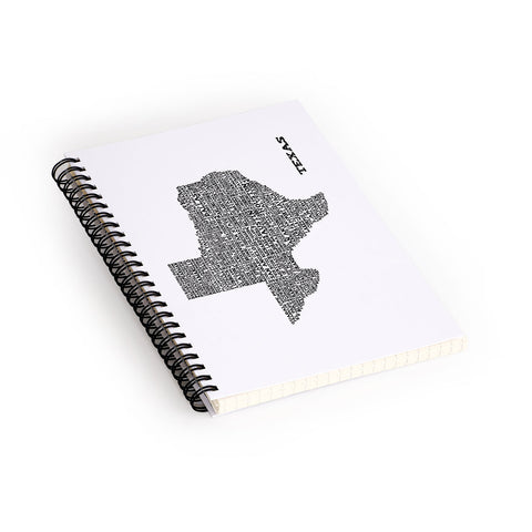 Restudio Designs Texas Map Spiral Notebook