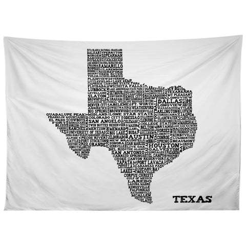 Restudio Designs Texas Map Tapestry