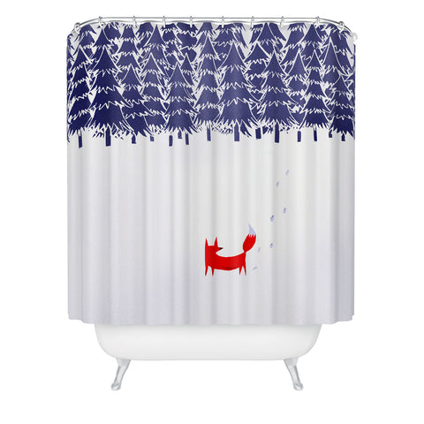 Robert Farkas Alone In The Forest Shower Curtain