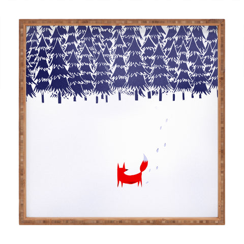 Robert Farkas Alone In The Forest Square Tray