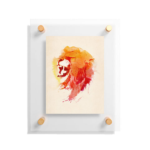 Robert Farkas Angry Lion Floating Acrylic Print