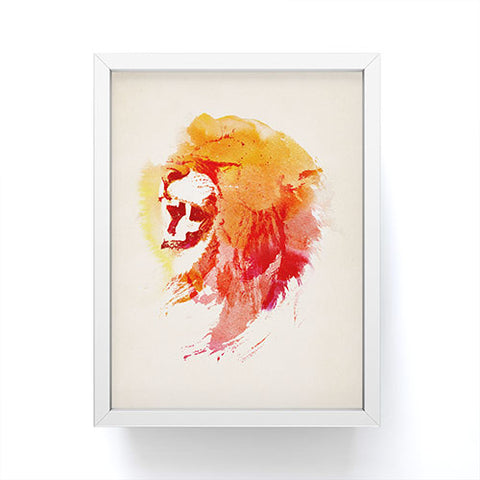 Robert Farkas Angry Lion Framed Mini Art Print
