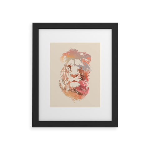 Robert Farkas Desert lion Framed Art Print