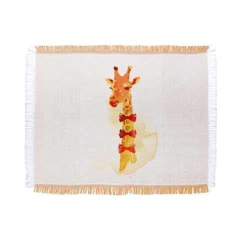 Robert Farkas Elegant Giraffe Throw Blanket
