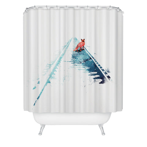 Robert Farkas From nowhere to nowhere Shower Curtain