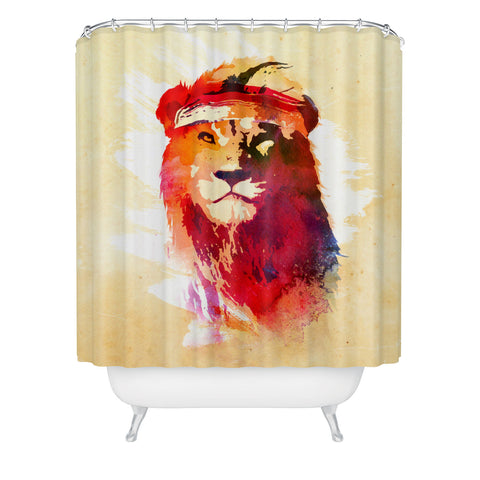 Robert Farkas Gym Lion Shower Curtain