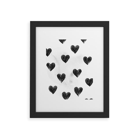 Robert Farkas I drew a few hearts for you Framed Art Print
