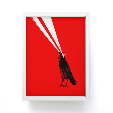 Robert Farkas Laser crow Framed Mini Art Print