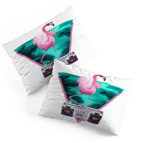 Robert Farkas Miami Flamingo Pillow Shams