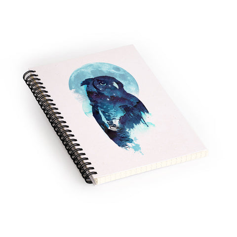Robert Farkas Midnight Owl Spiral Notebook
