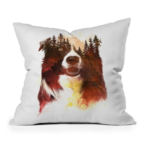 Robert Farkas One night in the forest Throw Pillow