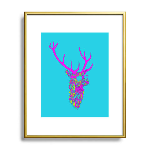 Robert Farkas Party Deer Metal Framed Art Print