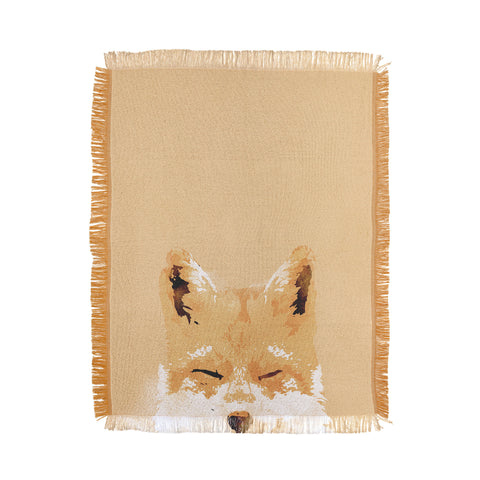 Robert Farkas Smiling fox Throw Blanket