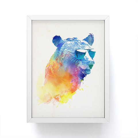 Robert Farkas Sunny bear Framed Mini Art Print