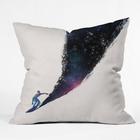 Robert Farkas Surfing In The Universe Outdoor Throw Pillow