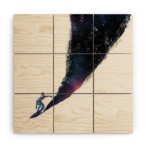Robert Farkas Surfing In The Universe Wood Wall Mural