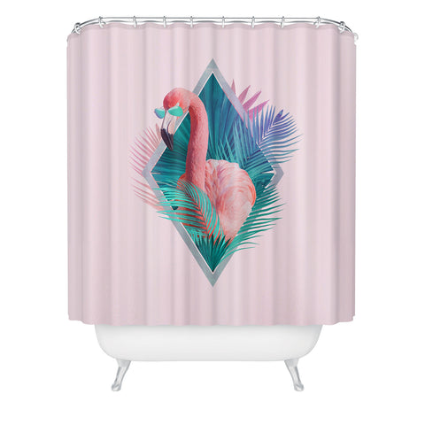 Robert Farkas The Flamingo from Vegas Shower Curtain