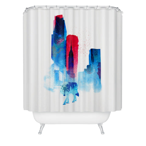 Robert Farkas The Wolf Of The City Shower Curtain