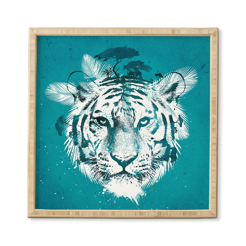Robert Farkas White Tiger Framed Wall Art