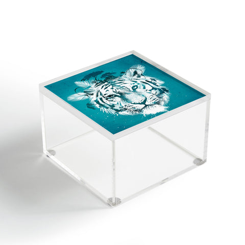 Robert Farkas White Tiger Acrylic Box