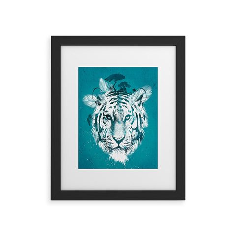 Robert Farkas White Tiger Framed Art Print