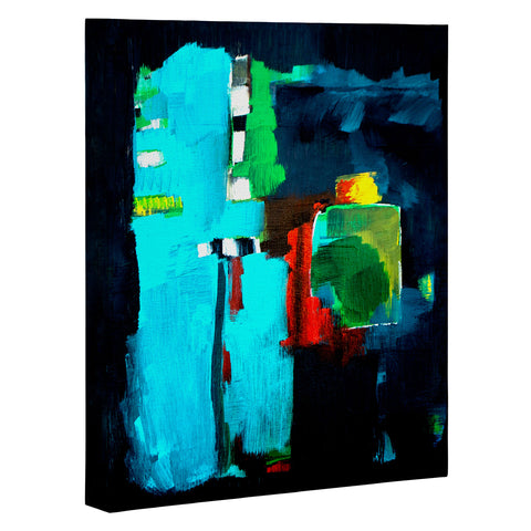 Robin Faye Gates Abstract Blue 1 Art Canvas