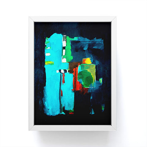 Robin Faye Gates Abstract Blue 1 Framed Mini Art Print