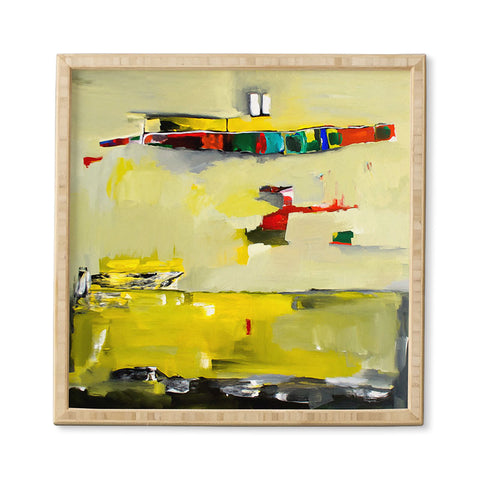 Robin Faye Gates Abstract Yellow Framed Wall Art