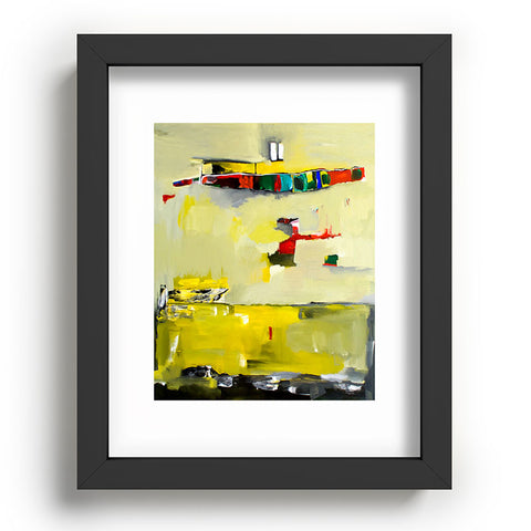 Robin Faye Gates Abstract Yellow Recessed Framing Rectangle