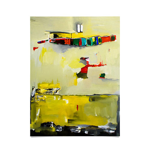 Robin Faye Gates Abstract Yellow Poster