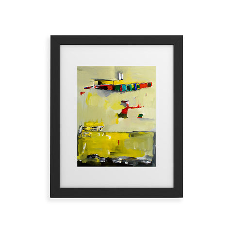 Robin Faye Gates Abstract Yellow Framed Art Print