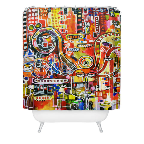 Robin Faye Gates It Came From Detroit Shower Curtain