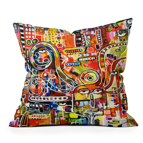 Robin Faye Gates It Came From Detroit Throw Pillow