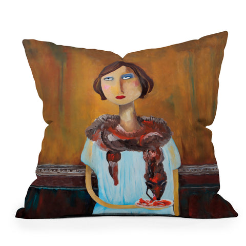 Robin Faye Gates Mary And Larry Throw Pillow