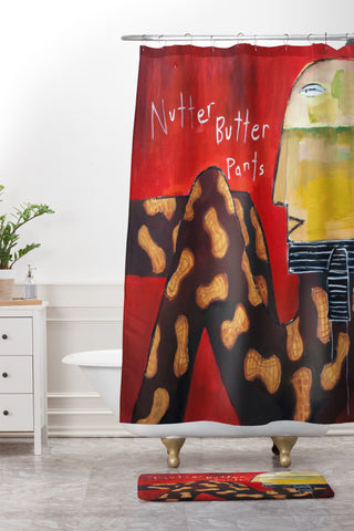 Robin Faye Gates Nutter Butter Pants Shower Curtain And Mat