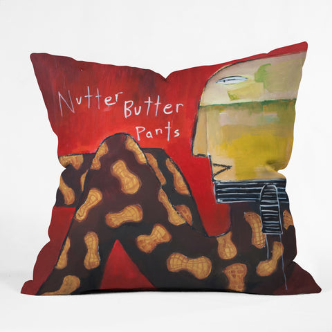 Robin Faye Gates Nutter Butter Pants Outdoor Throw Pillow