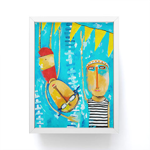 Robin Faye Gates Swimming Is Hard Framed Mini Art Print