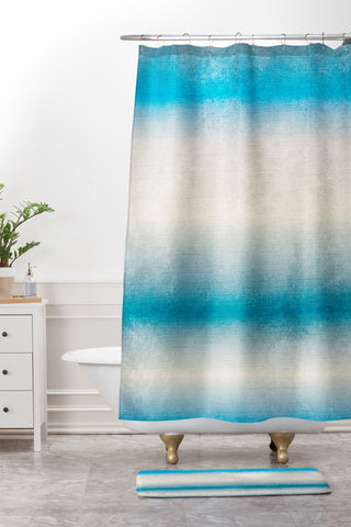 RosebudStudio Blue Fade Shower Curtain And Mat