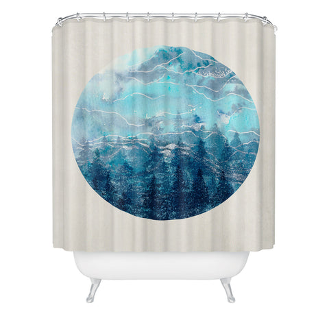 RosebudStudio Faded Mountains Shower Curtain