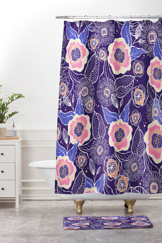 RosebudStudio Floral Days Shower Curtain And Mat