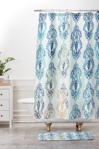 RosebudStudio Inspire Pattern Shower Curtain And Mat