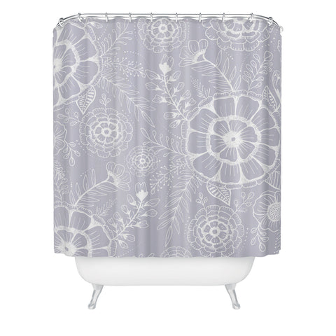 RosebudStudio Light Floral Shower Curtain