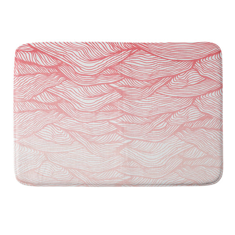RosebudStudio Pink Waves Memory Foam Bath Mat
