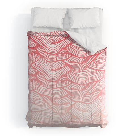 RosebudStudio Pink Waves Comforter