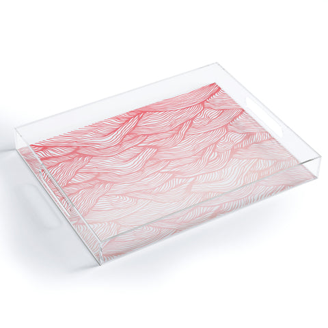 RosebudStudio Pink Waves Acrylic Tray