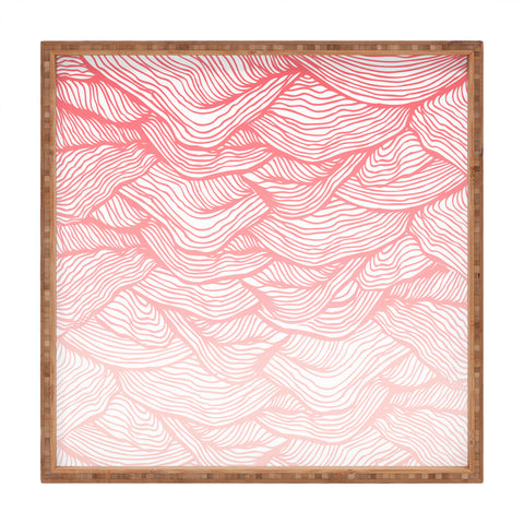 RosebudStudio Pink Waves Square Tray