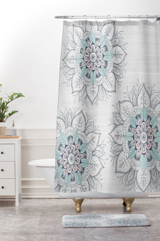 RosebudStudio Pretty and soft Shower Curtain And Mat