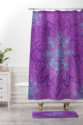 RosebudStudio Purple Dream Shower Curtain And Mat